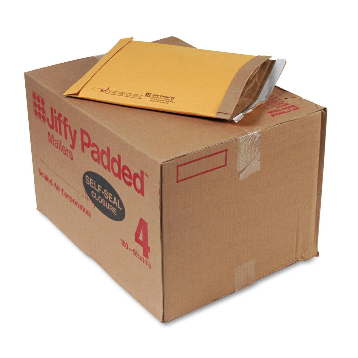 Padded Self Seal Mailer, 9 1/2 x 14 1/2, Natural Kraft, 100/Carton A412250
