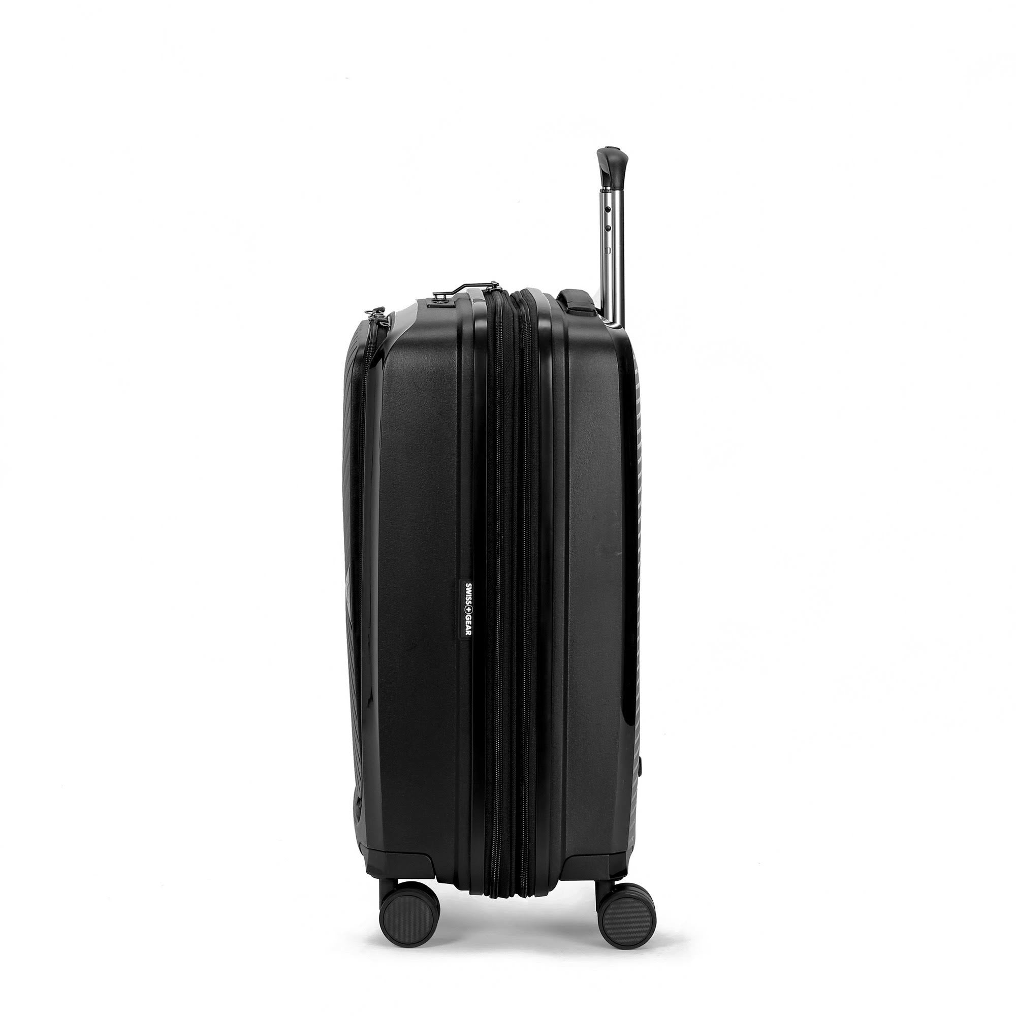 Black Hardside Expandable Carry On Suitcase S2235