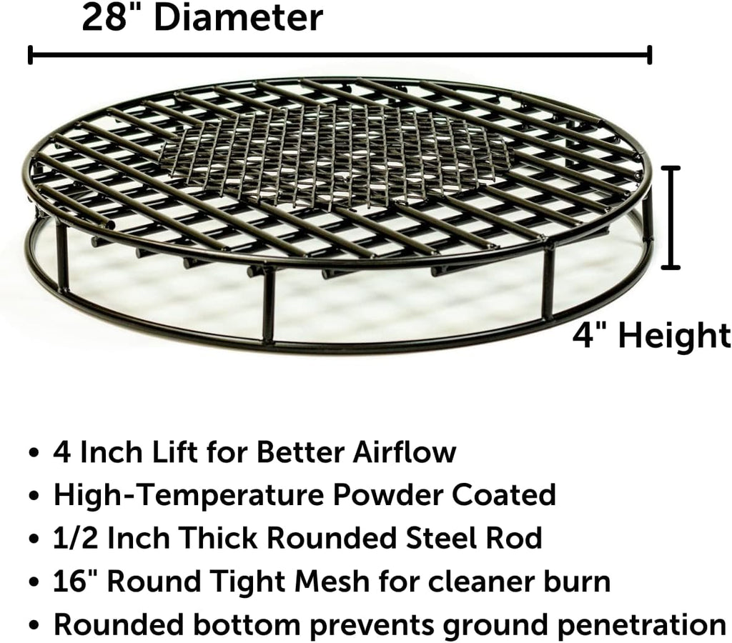 28 Inch Diameter Heavy Duty Steel Fire Pit Grate Y717