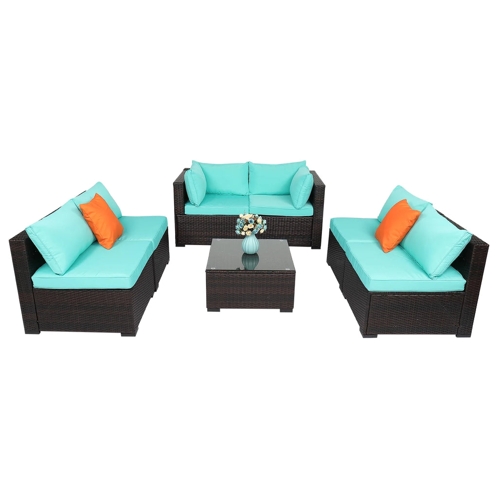 7PCS Rattan Patio Furniture T356981