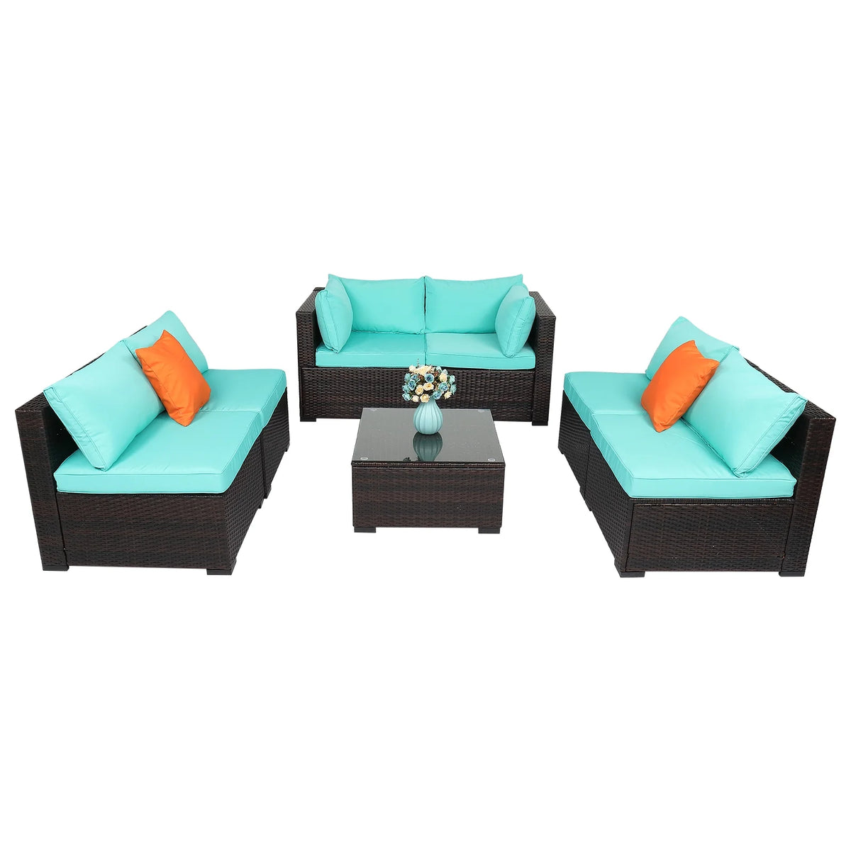7PCS Rattan Patio Furniture T356981