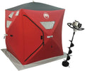 Power Ice Auger and Two Man Shelter Combo R9193