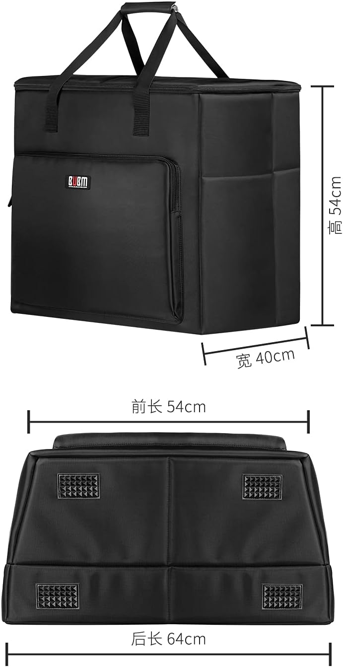 Black Double Layer Desktop Computer Tower Carrying Case T768