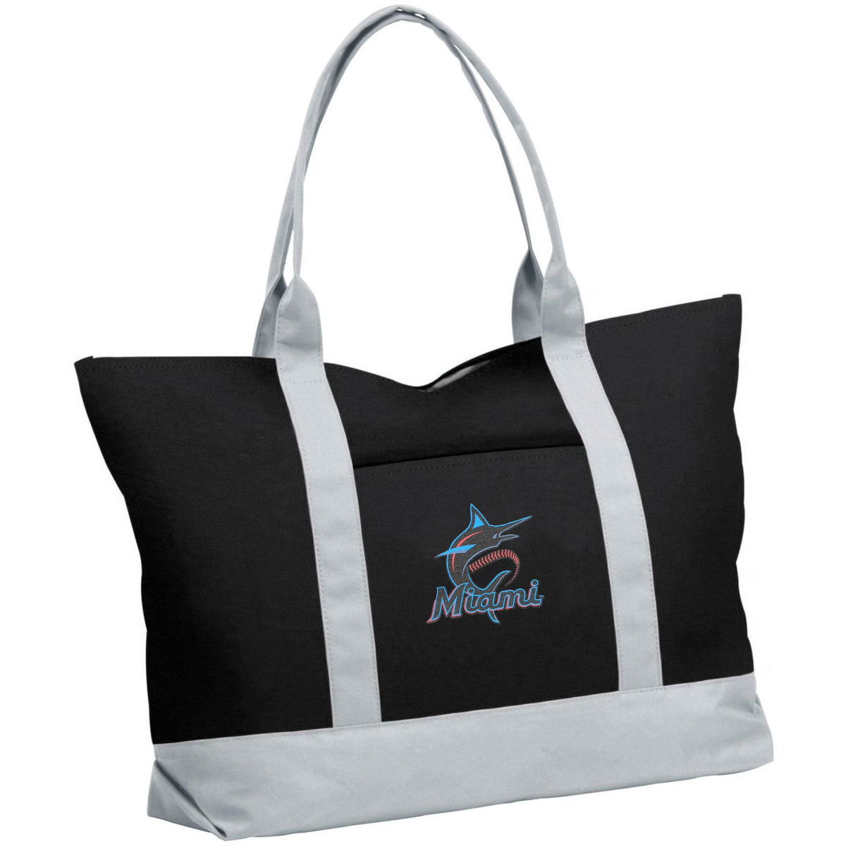 Black Miami Marlins Cooler Tote U768