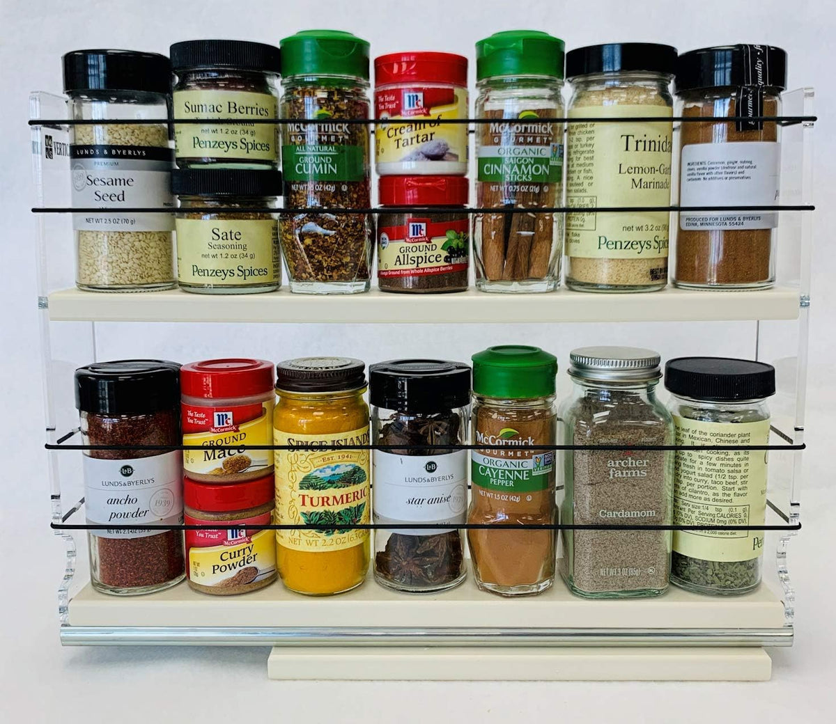 Spice Rack Narrow Space 12 Capacity Drawer Access Y969