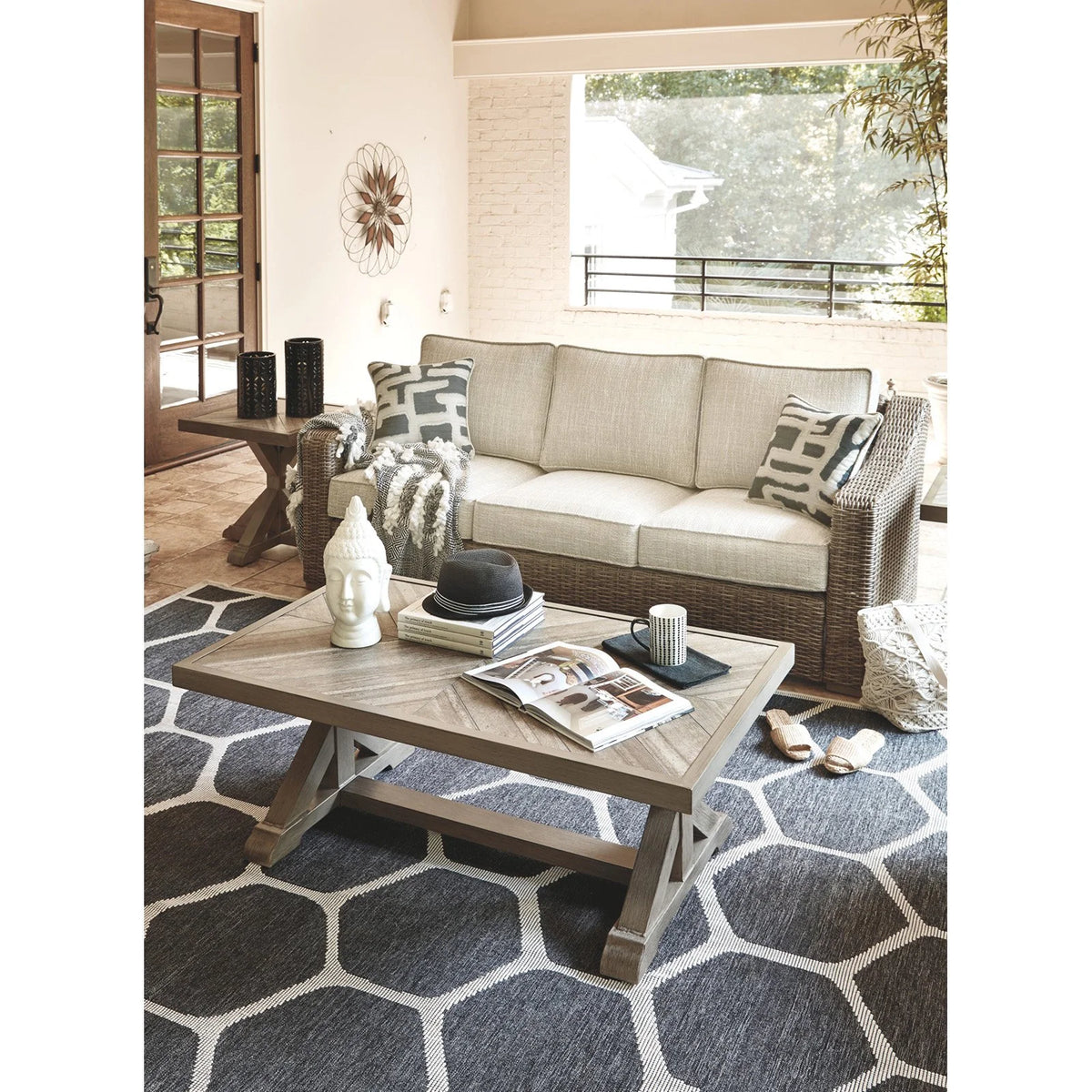 Beige Patio Sofa H465736