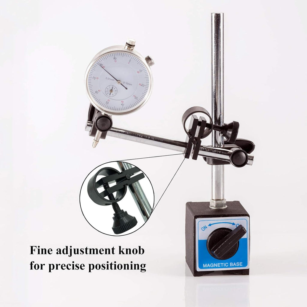 0.01mm Dial Indicator Gauge with Magnetic Base, Pack of 2 H724653