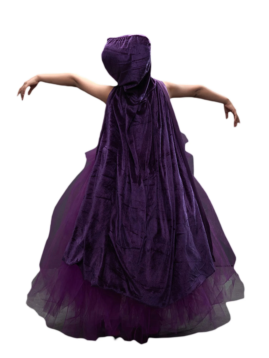 Halloween Witch Costume Slip Dress Headwear Cloak Besom U4614