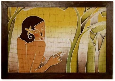 Green Batik Cotton Wall Mural T86583