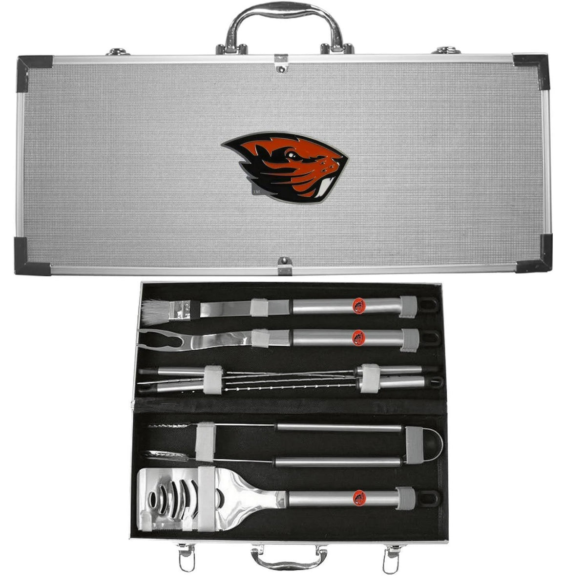 8 PC Stainless Steel BBQ Set with Metal Case M621