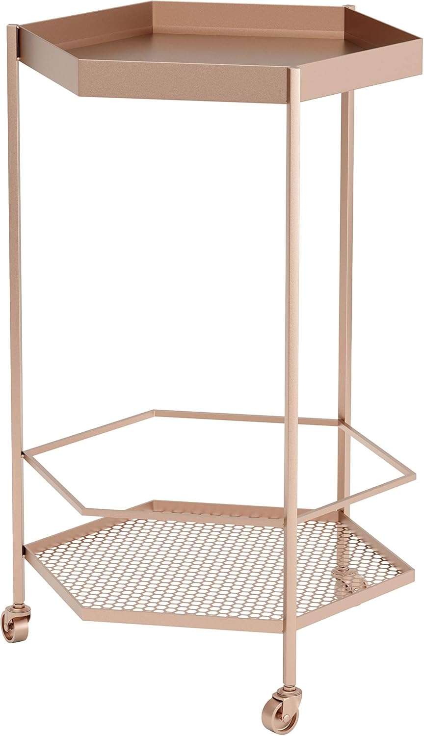 Gold Hex Bar Cart N7477