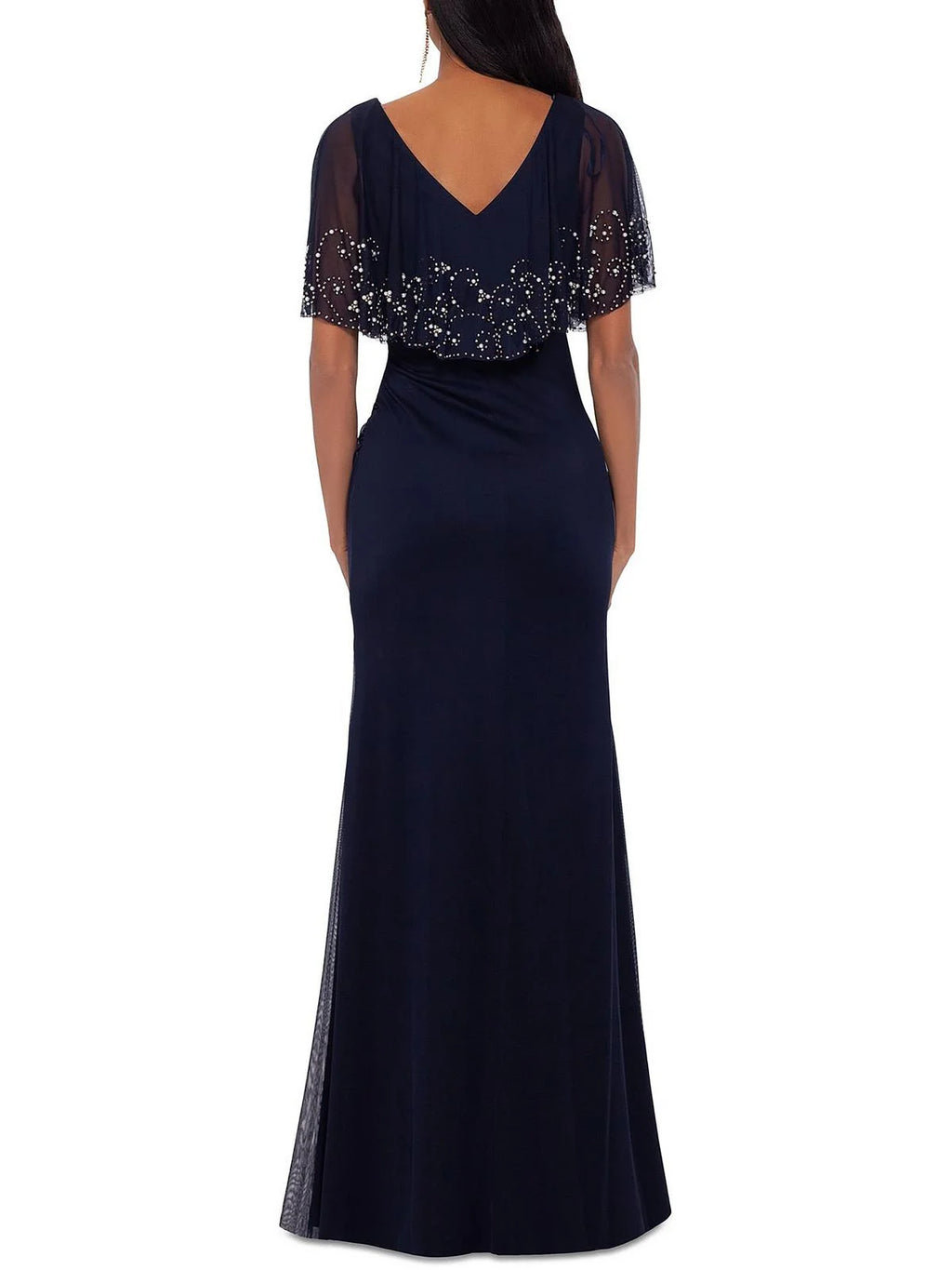 Embellished Capelet Evening Dress I397193