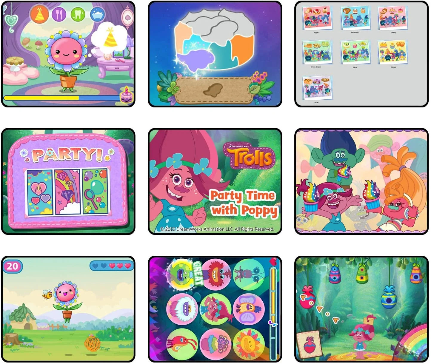 2 Pack Trolls Party Time With Poppy And Cookie's Sweet Treats D93933