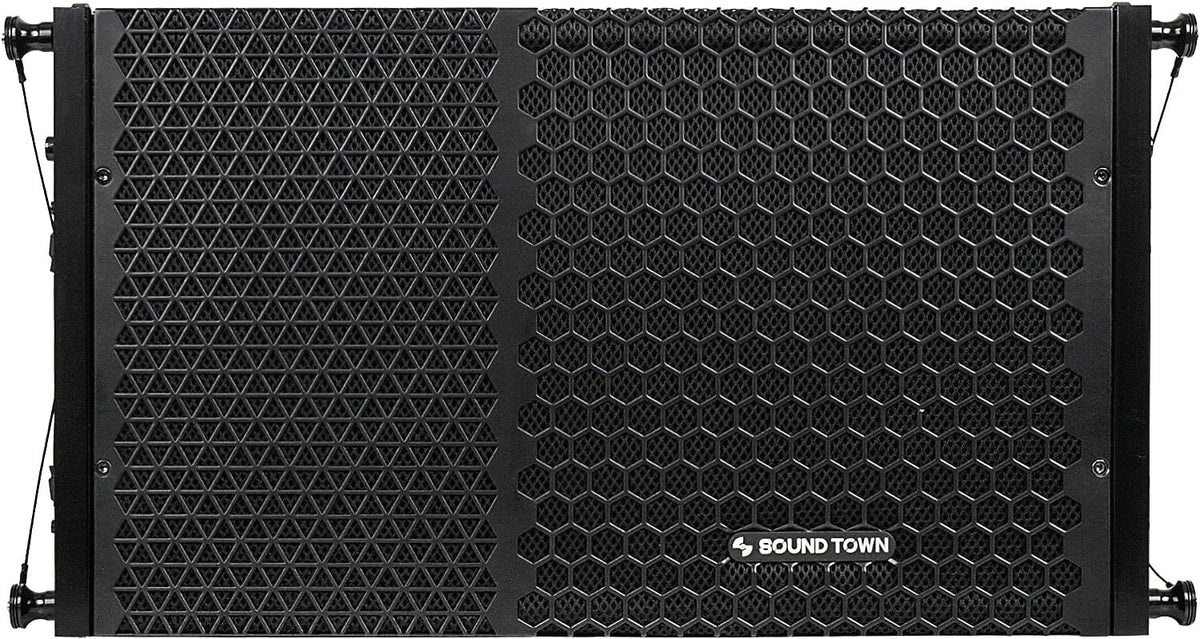 600W Line Array Speaker System with Four 10-inch Passive Speakers, Black A7136