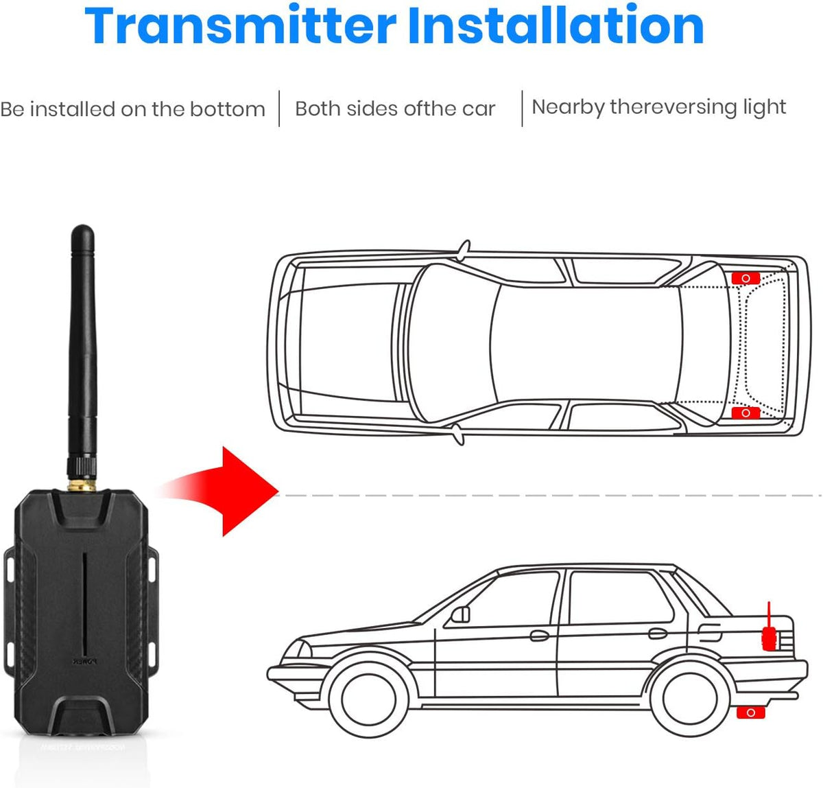 Wireless Backup Camera with Rear View Mirror Monitor J717848