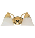 Polished Brass Vanity Light with Alabaster Glass Shade U33092