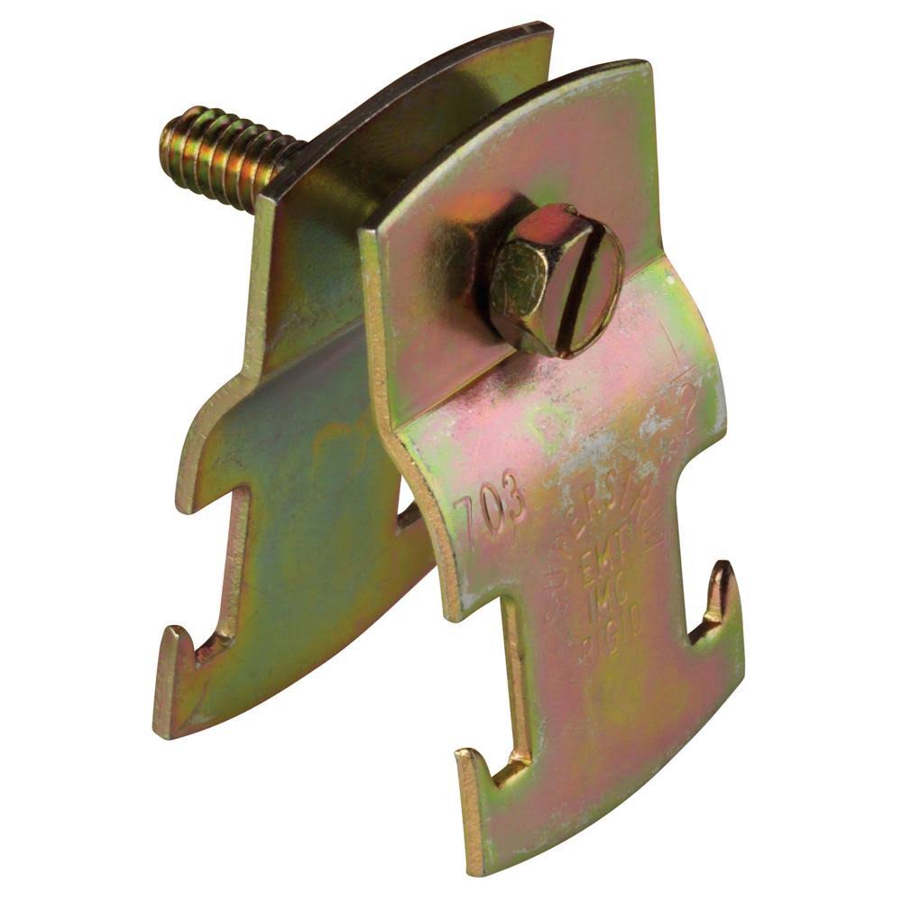 2-1/2 in. Strut Pipe Clamp, Gold Galvanized P218