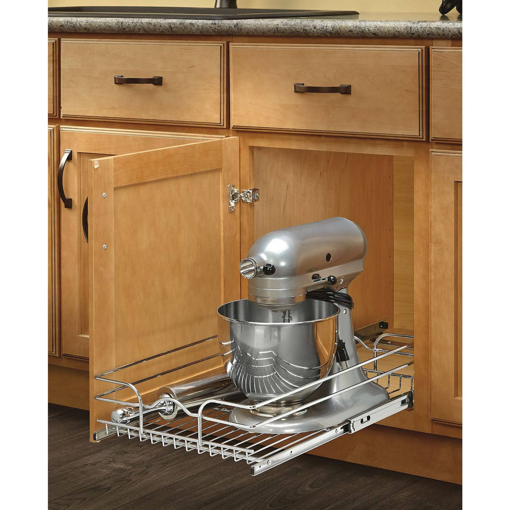 12 in. W x 20 in. D Chrome Wire Basket I802540