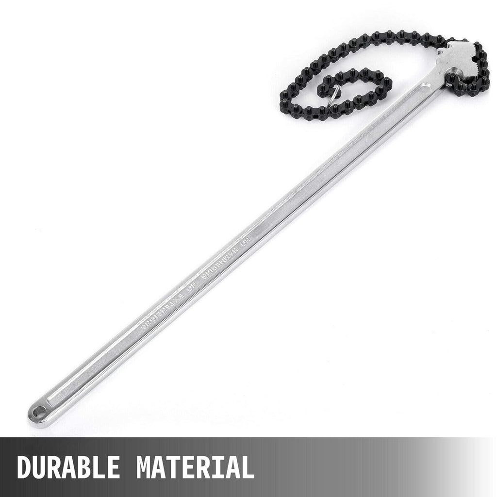 24inch Carbon Steel Chain Pipe Wrench Pack of 2 W82448