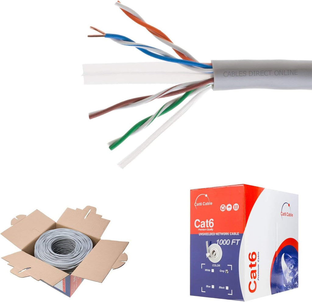Orange CAT6 1000ft UTP Solid Ethernet Cable 23AWG G140