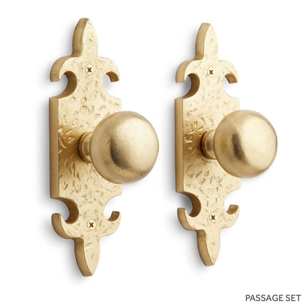 Antique Copper Solid Brass Passage Door Knobset R87139