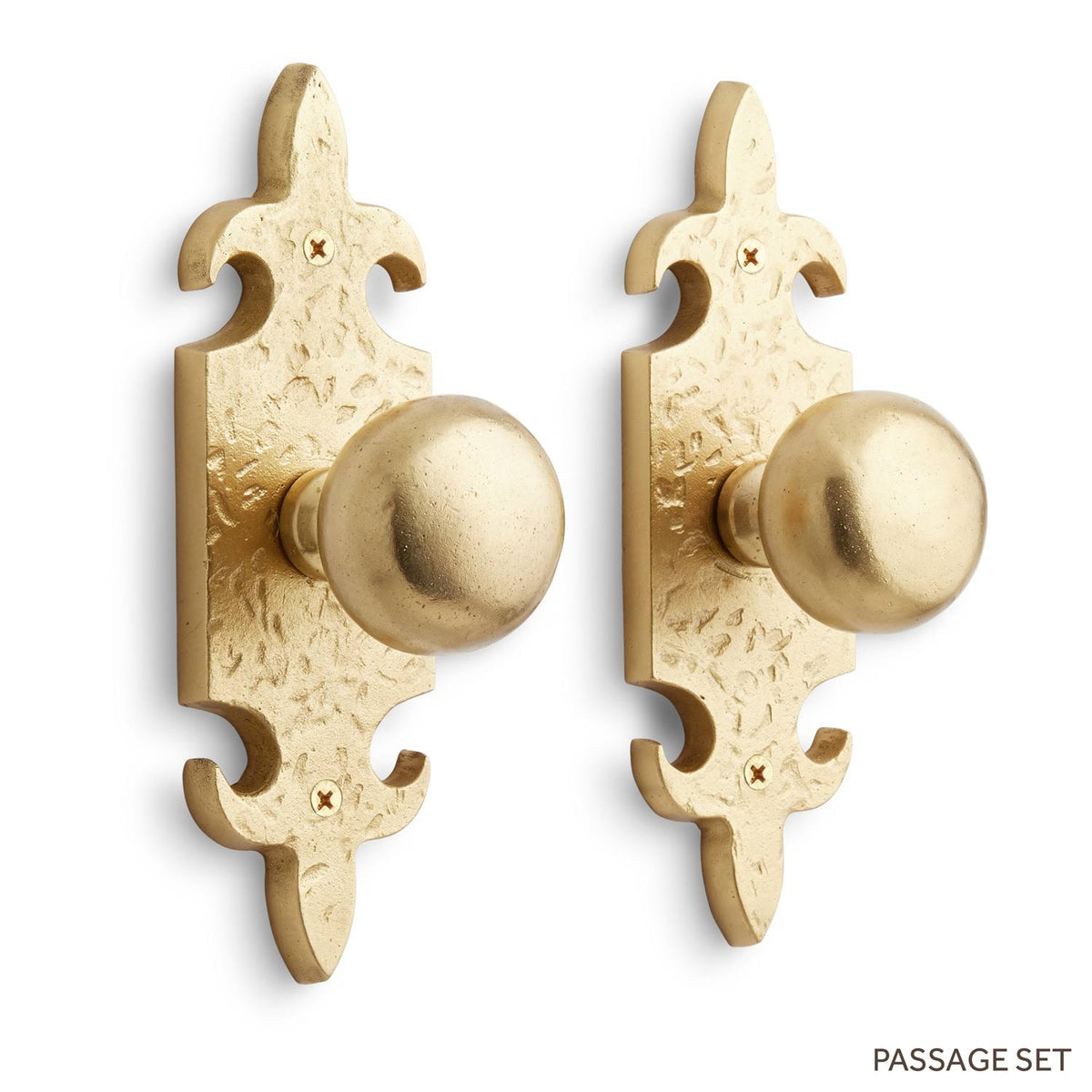Antique Copper Solid Brass Passage Door Knobset R87139