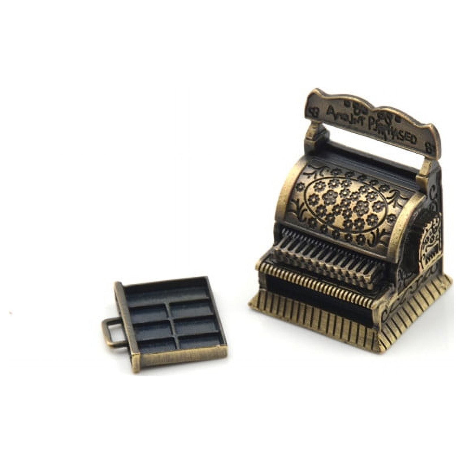 Vintage Metal Cash Register Dollhouse Miniature Accessories Q412425