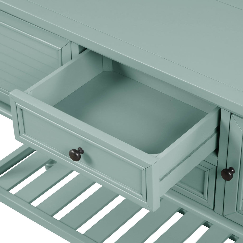 Greige Console Table with 2 Drawers and 2 Cabinets O802865