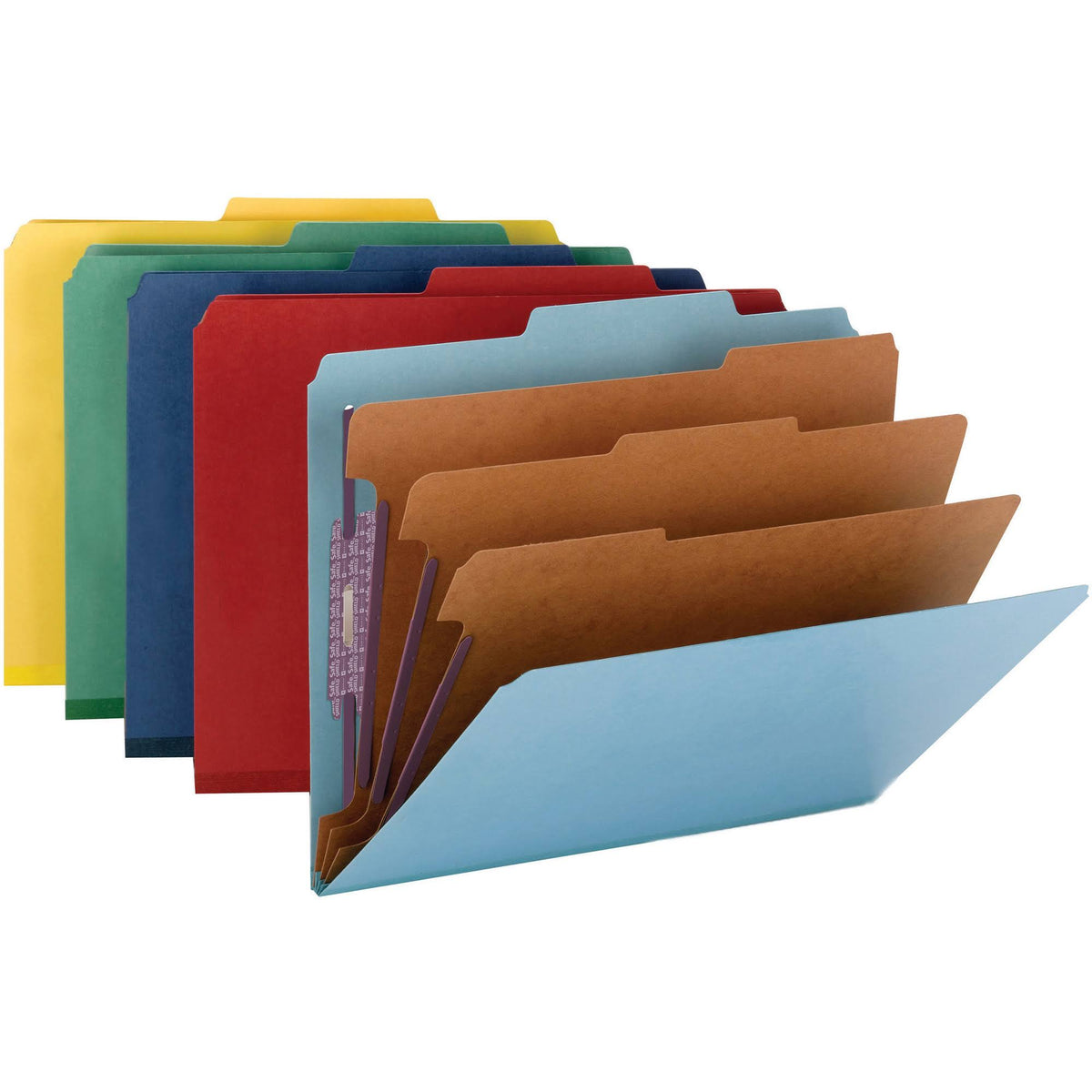 Colored Pressboard Classification Folders with Fastener E58555