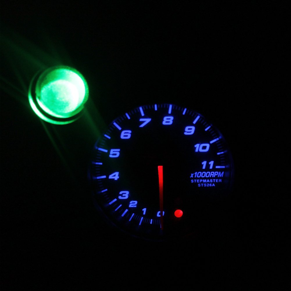 12V 3.75 Inch 11000 RPM Blue LED Tachometer Gauge Kit with Shift Light K189198