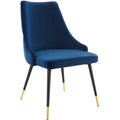 Navy Tufted Velvet Dining Side Chair V42238
