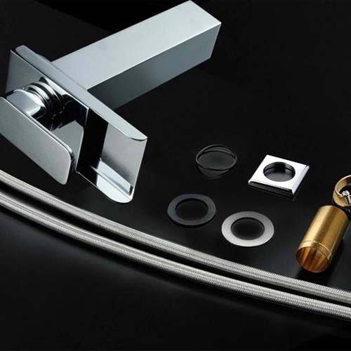 Chrome LED Waterfall Bathroom Sink Faucet A6919