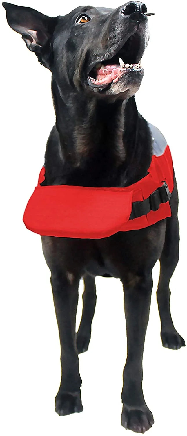 Red Dog Life Jacket with Reflective Strips and Top Carry Handle G37523