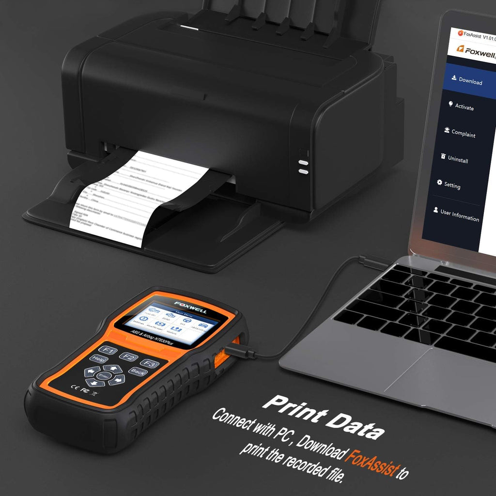 ABS SRS Airbag Code Reader Scan Tool Bidirectional OBD2 Scanner with ABS Bleeding I65074