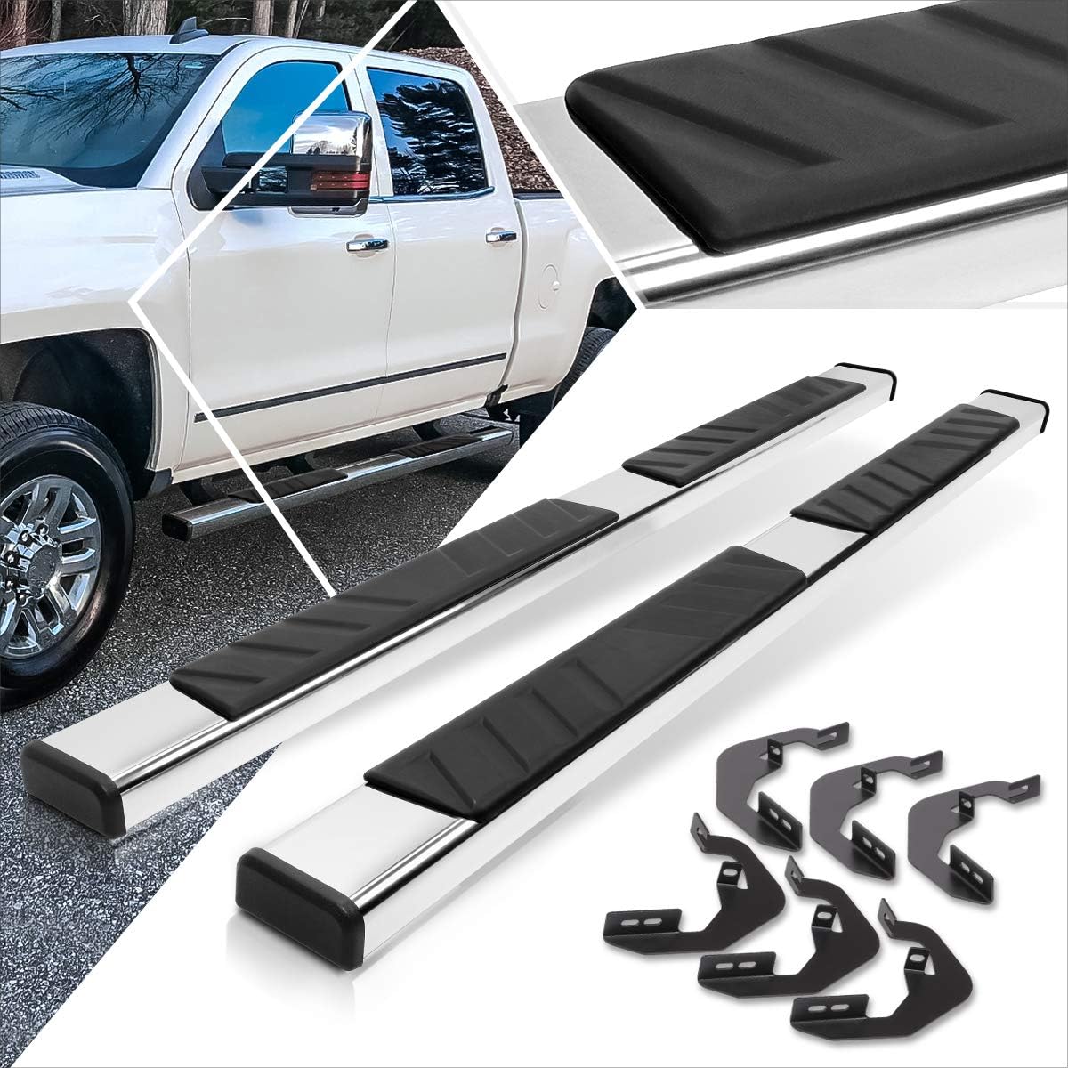 5 Inch Stainless Steel Running Boards Side Steps Bars G57499
