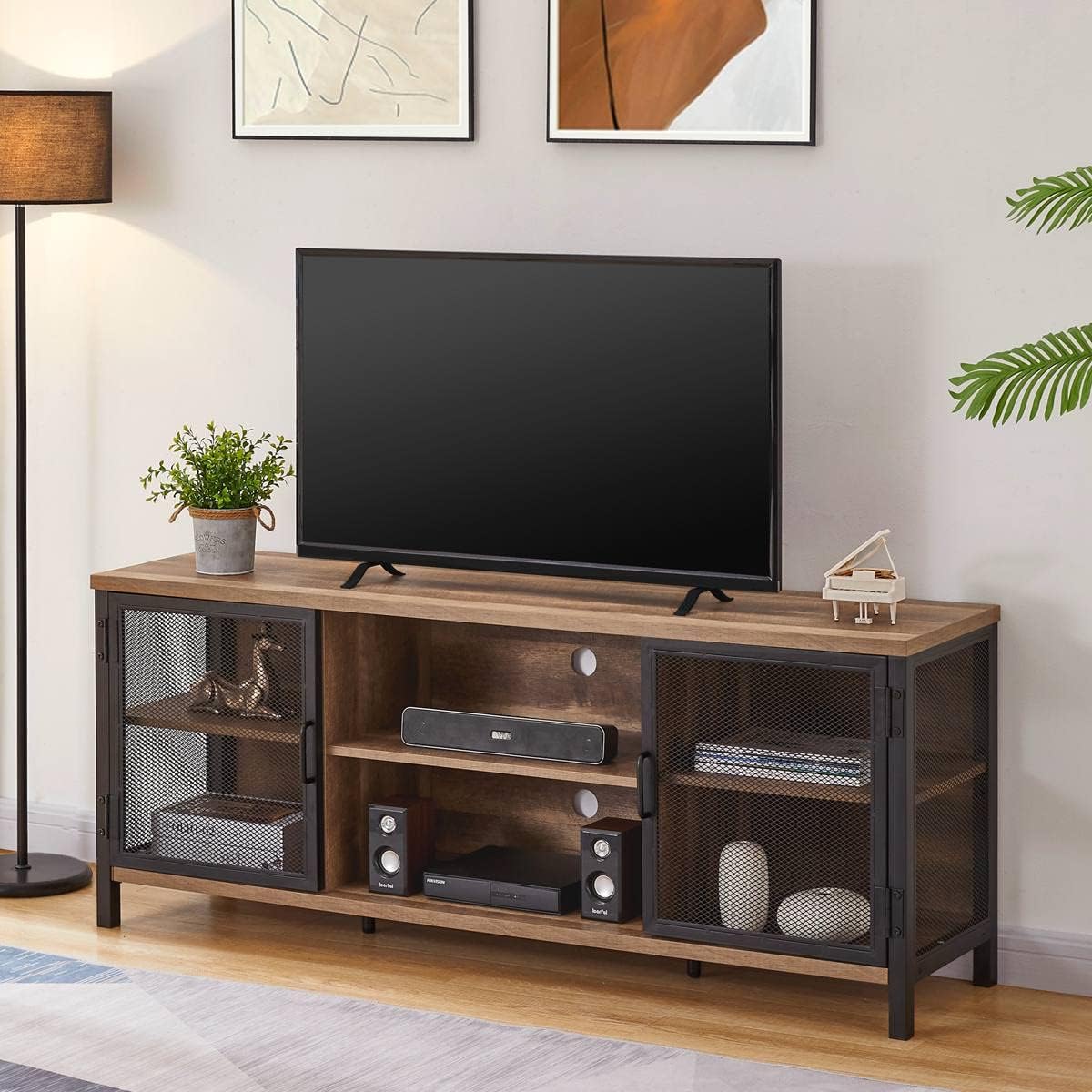 Industrial Rustic Oak TV Stand A2597