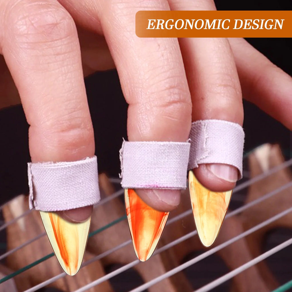 8 Pcs Guzheng Nails Thumb Picks Finger Instruments Y6963