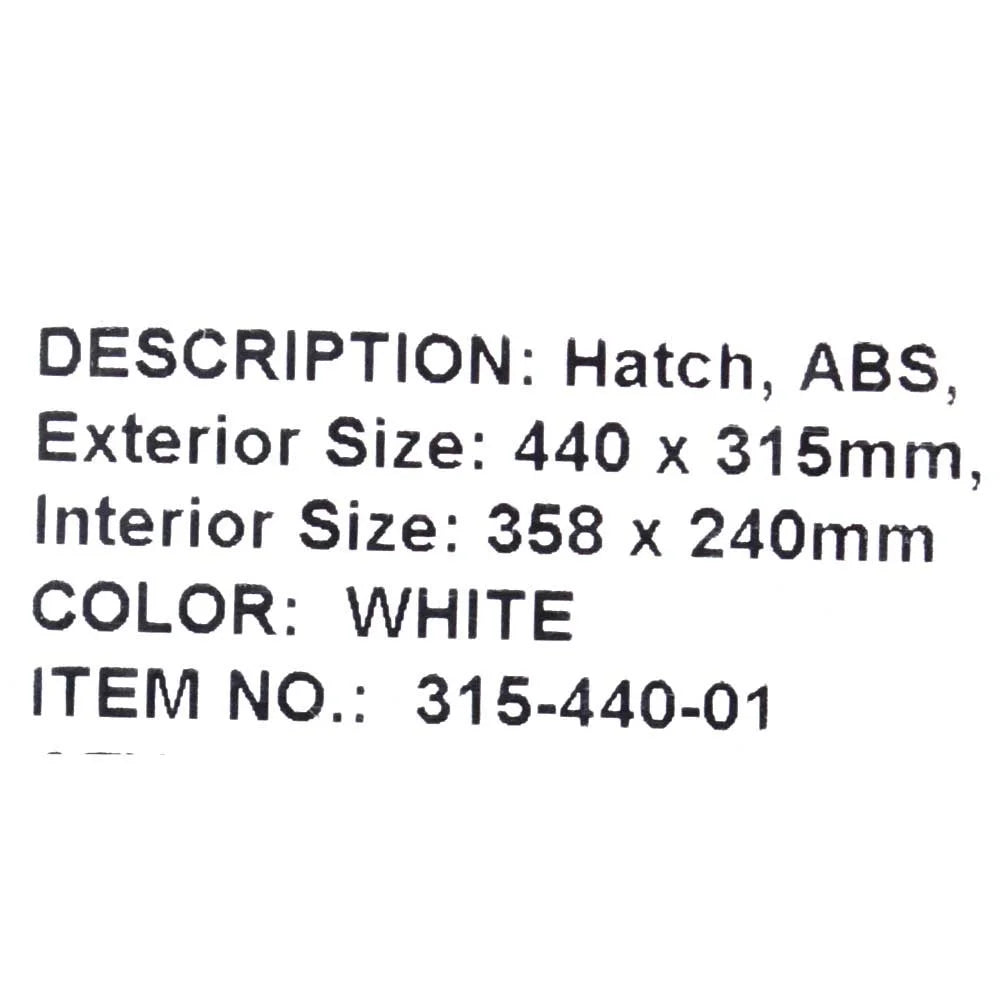 17.3 x 12.4 Inch White ABS Boat Access Hatch K95275