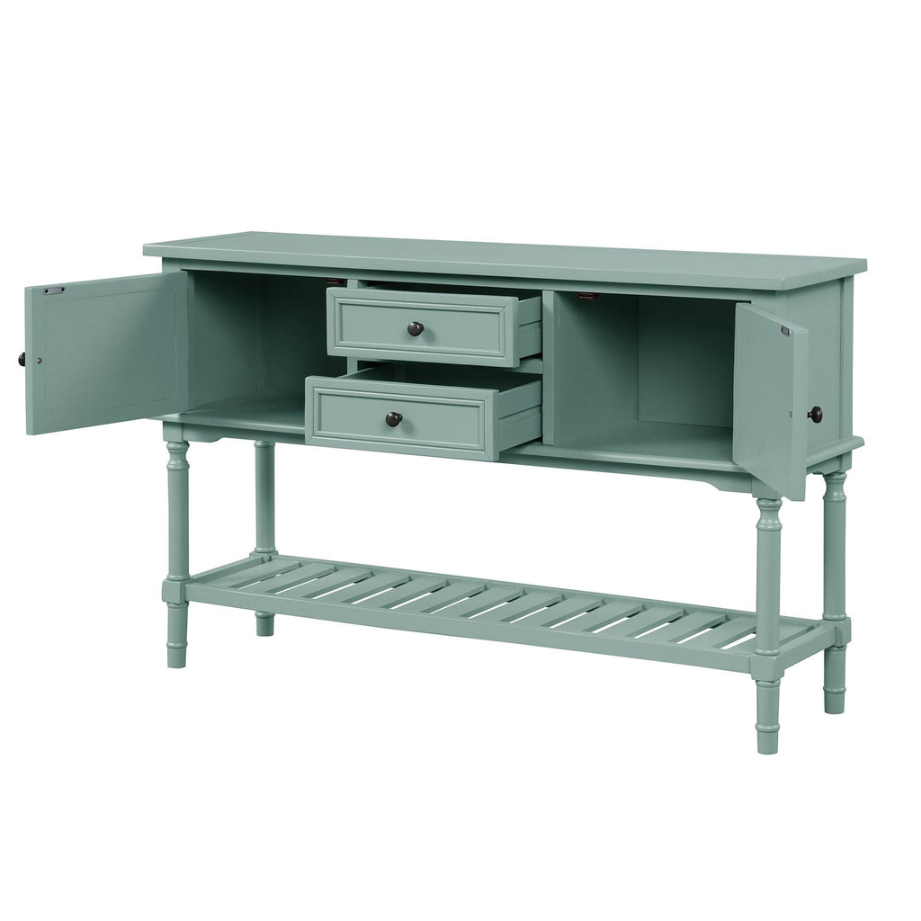 Greige Console Table with 2 Drawers and 2 Cabinets O802865