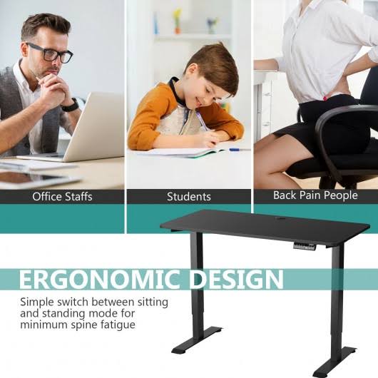 Electric Height Adjustable Standing Desk with Memory Controller D616258
