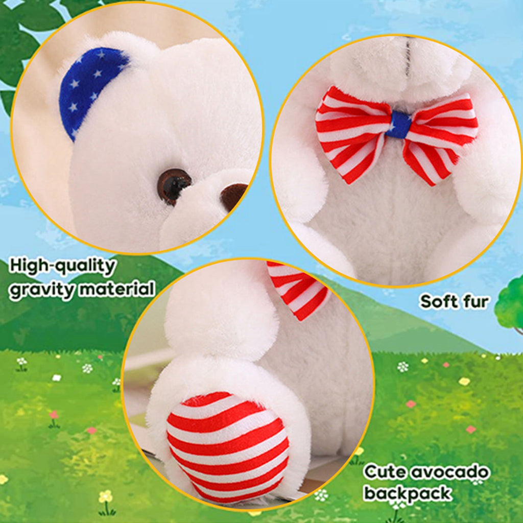 Patriotic Bear Plush Toy 10inch Teddy Bear Stuffed Animal H762