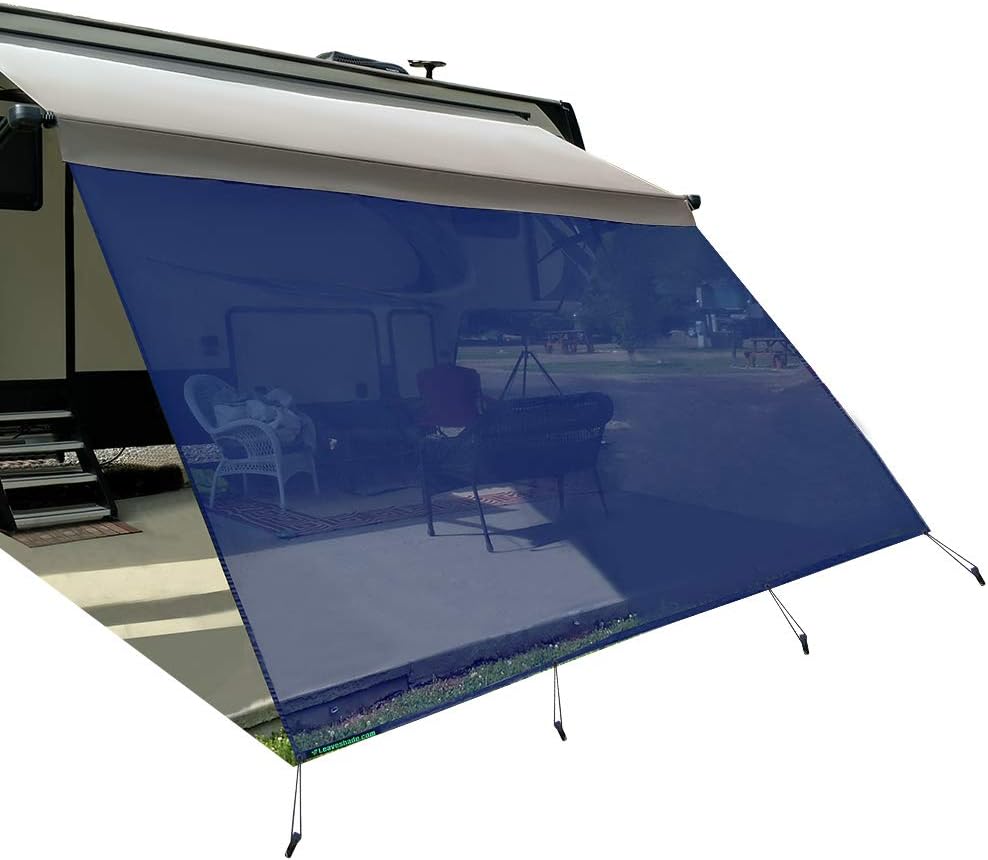 3 Black Mesh RV Awning Sun Shade 9' X 11' Complete Kits O635