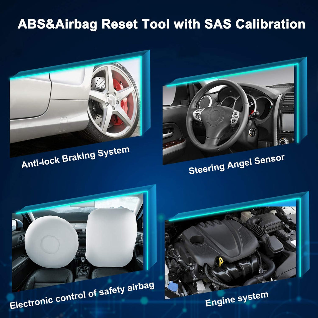 ABS SRS Airbag Code Reader Scan Tool Bidirectional OBD2 Scanner with ABS Bleeding I65074