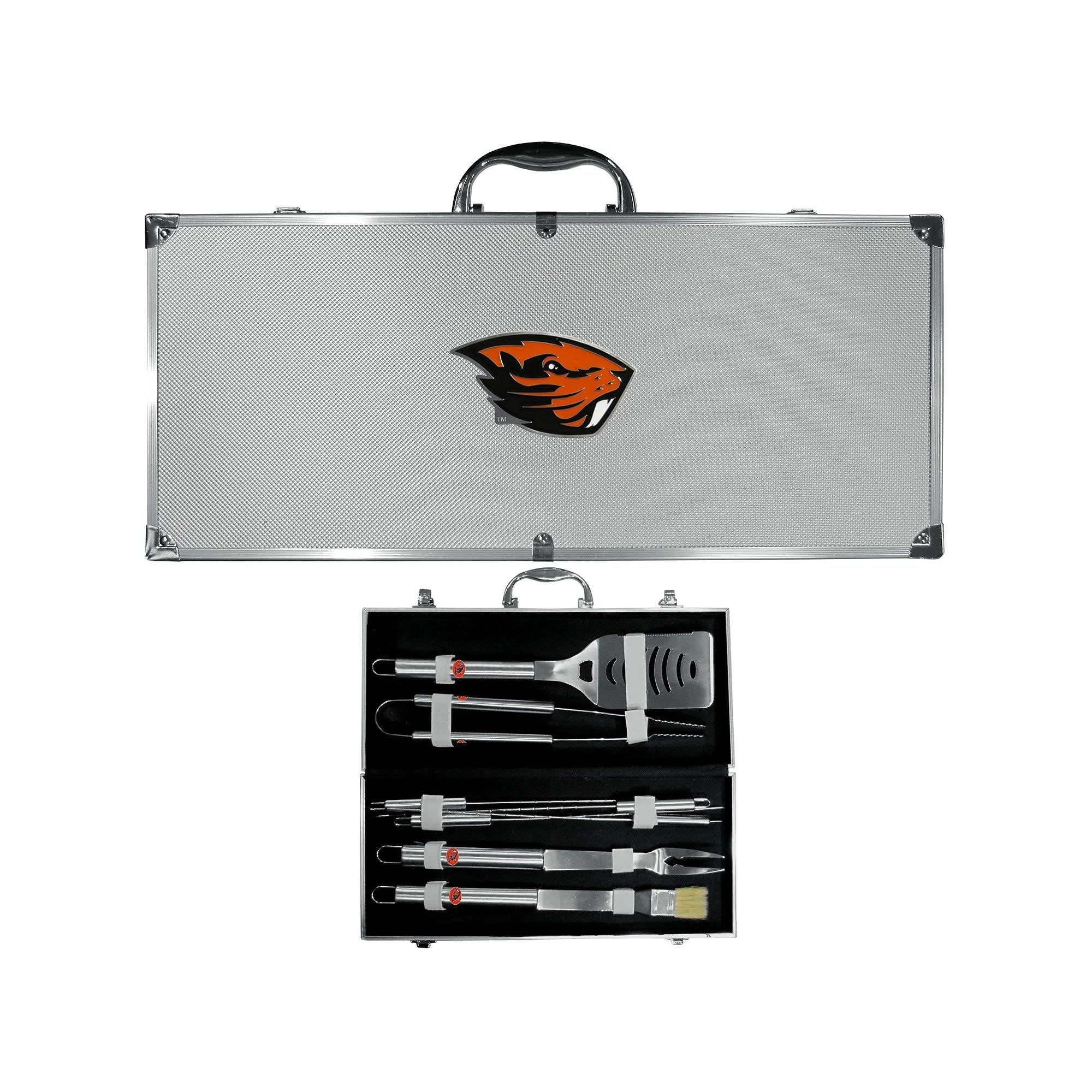 8 PC Stainless Steel BBQ Set with Metal Case M621