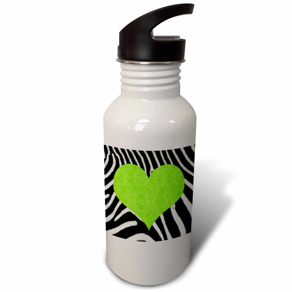 Green Heart Print 21 oz Sports Water Bottle M986