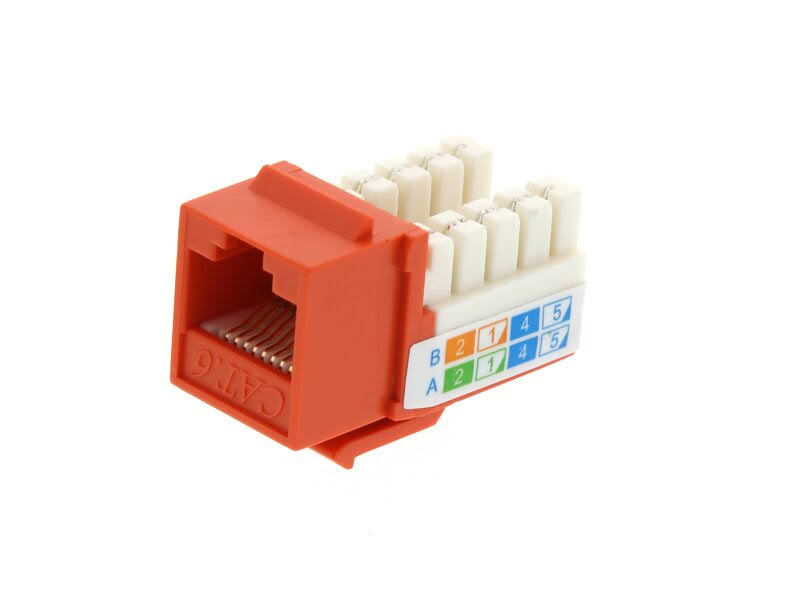 Cat6 RJ45 Keystone Jack 50 Orange R846543