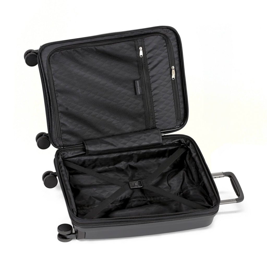 Black Hardside Expandable Carry On Suitcase S2235