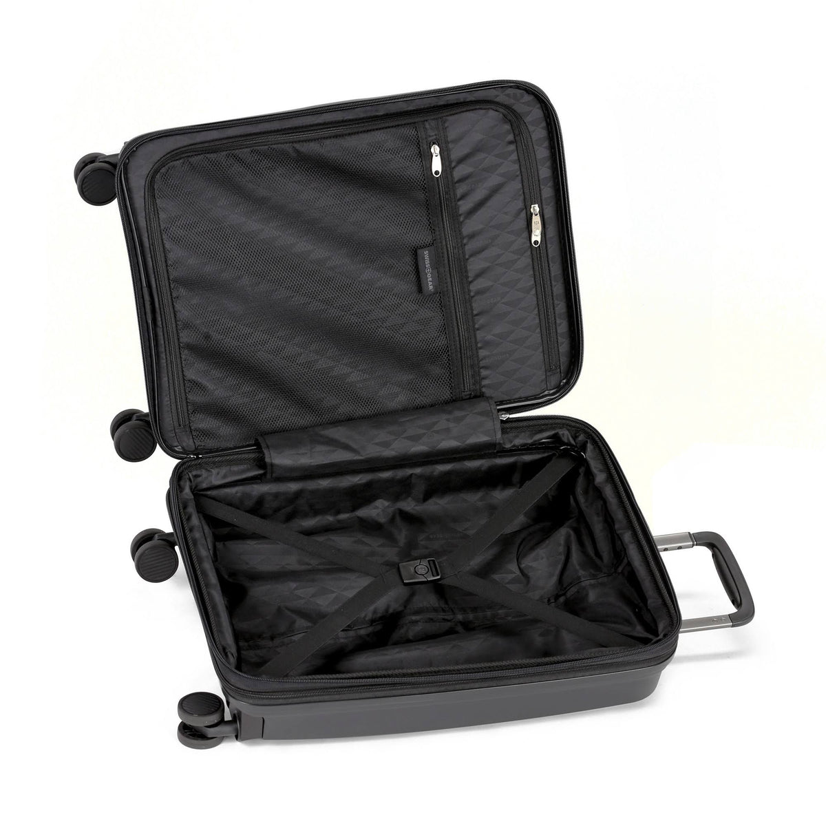 Black Hardside Expandable Carry On Suitcase S2235