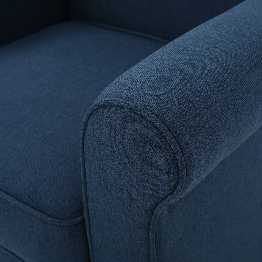 Dark Blue Padded Fabric Club Chair W63753