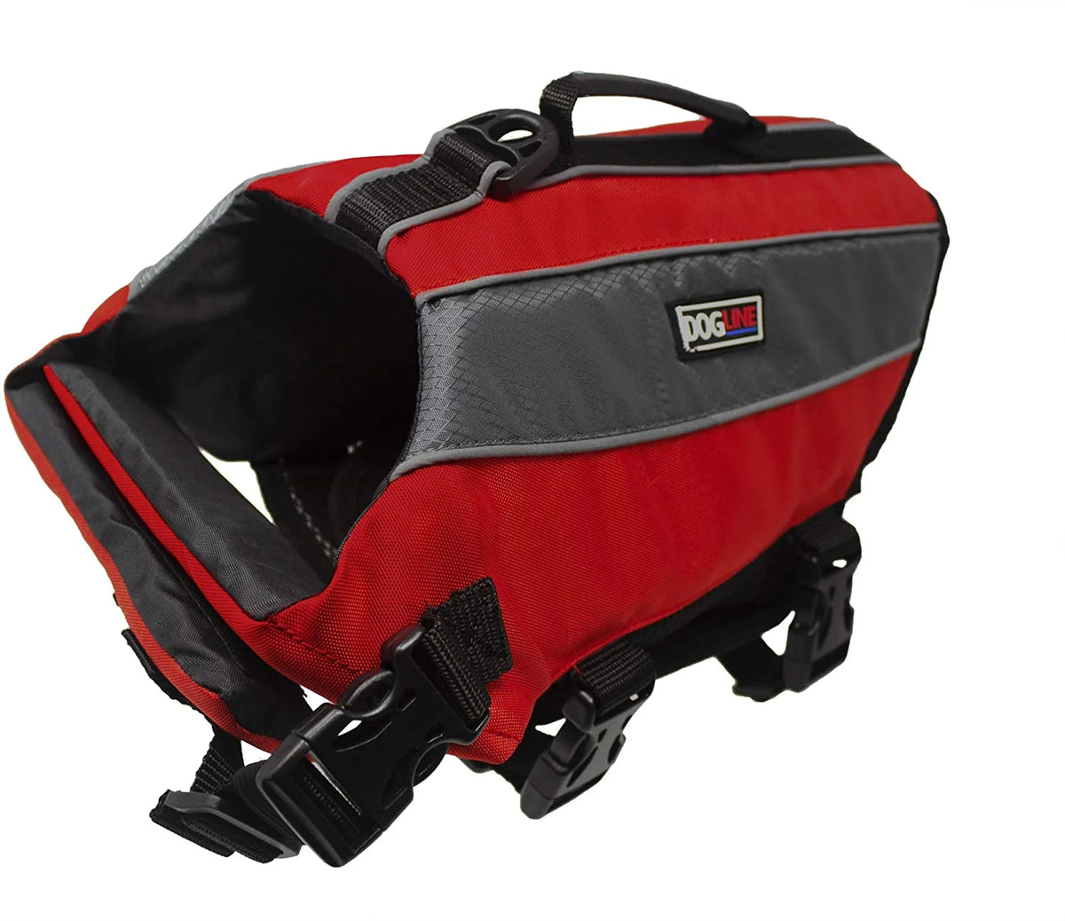 Red Dog Life Jacket with Reflective Strips and Top Carry Handle G37523